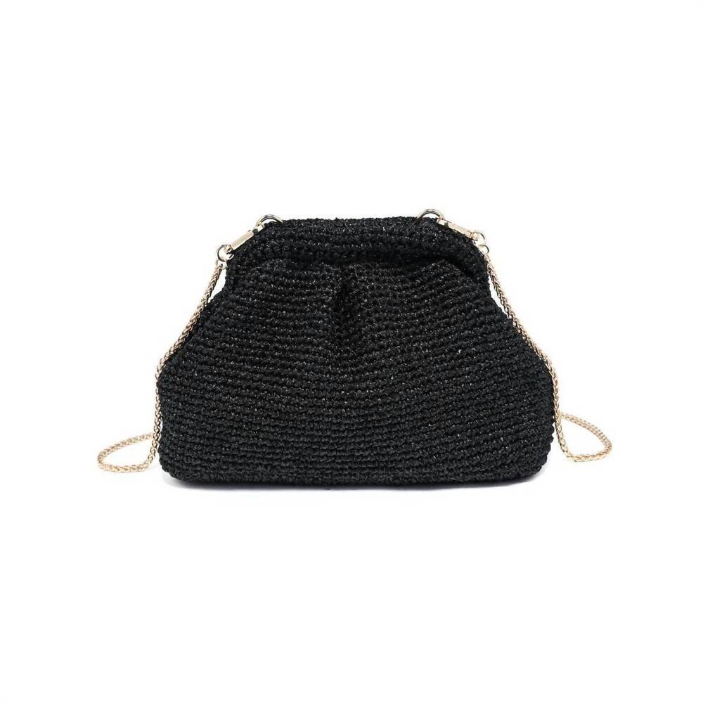 NEW MODA LUXE women's amelia clutch in black